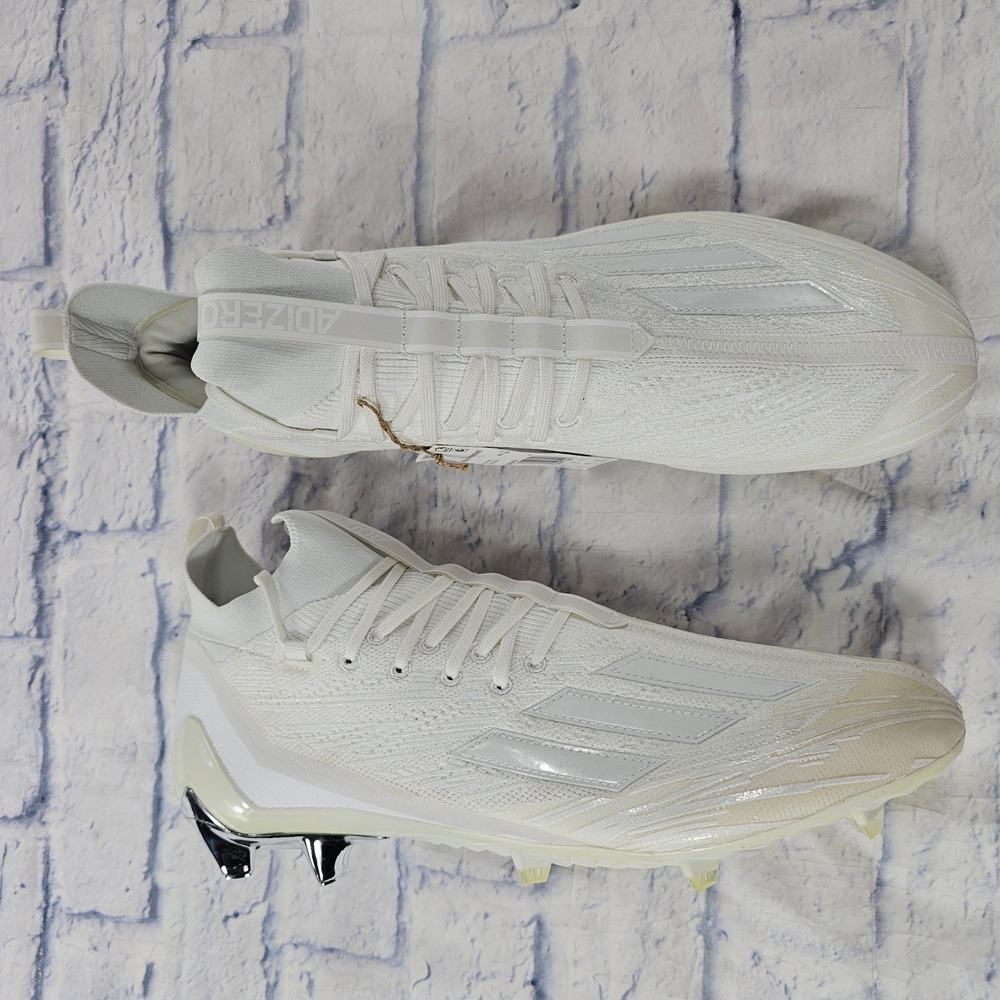 Adidas Adizero Primeknit Football Cleats Mens 16 White Silver Spikes GX5420